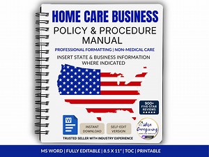 Home Care Policy Manual: Non-medical USA Compliant Document, MS Word - Etsy