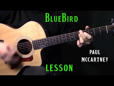 how to play "Bluebird" on guitar by Paul McCartney | acoustic guitar lesson tutorial