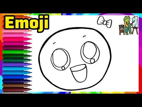 How To Draw Smiley Face Emoji 😊 | Happy Face Emoji Drawing Easy | Drawing For Kids