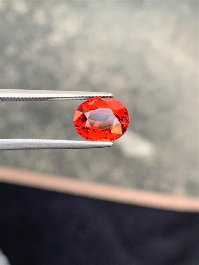 Fiery Spessartite Garnet 3.90 Carats | Vivid Red-orange Oval Cut Natural Gemstone - Etsy