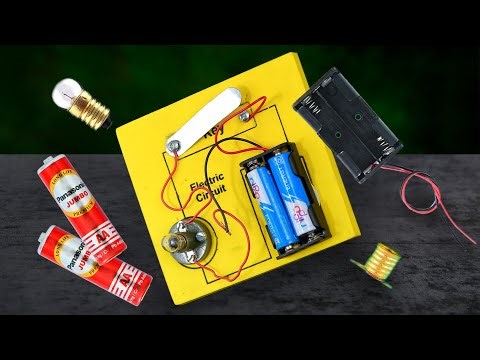 1 Science project item made with small bulb two battery