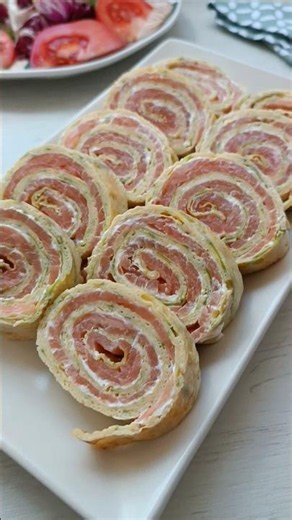 Salted zucchini Swiss roll
