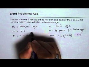 Word Problem Linear Equation Application on Age