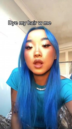 Blue Raspberry Hair Dye Transformation: Eelyse's Milky Way Adventure