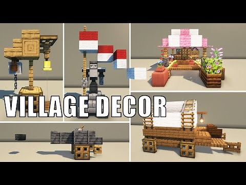 Minecraft 20+ Village Decorations | Village Upgrade for Your World