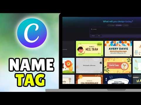 How To Make a Name Tag Using Canva (2026) - Full Nametag/Name Plate Canva Tutorial