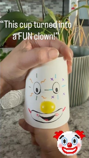 Balloon Nose Clown Craft 🤡🎈 Easy Cup Craft for Kids