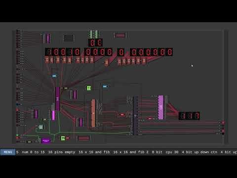 Digital Logic Sim. Programmable 8-BIT computer. #digitallogic