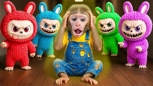 小猴子和 LABUBU 的悲惨起源：现实生活中被拒绝的 LABUBU | KUDO ANIMAL KIKI