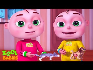 Zool Babies Building Animals With Blocks | Nursery Rhymes & Kids Songs | Zool Babies Songs - Videos For Kids