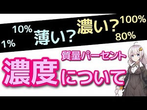 【濃度と化学反応式#1】濃度の考えかたと計算方法 #36 《ゆっくり × VOICEROID》