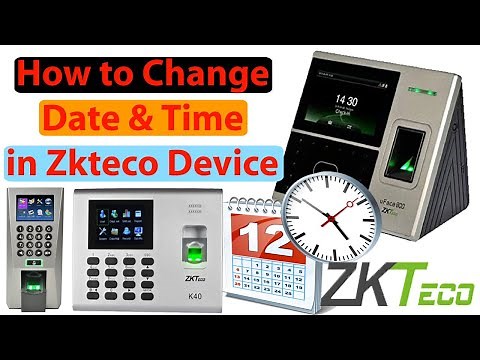 How to change date and time in zkteco device || Zkteco date time settings