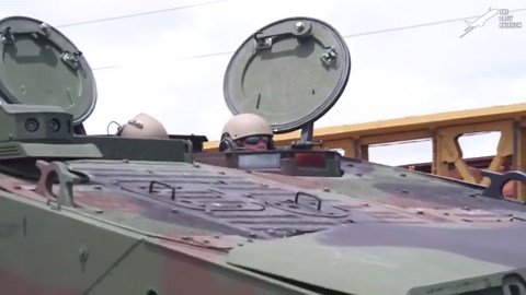 US Marines Unloading Their Brand-New Massive Amphibious Combat Vehicles