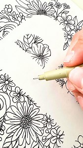 58K views · 8.4K reactions | I DARE you to try it. You'll surprise yourself.  Comment "TEACH ME" and I'll send you the tutorial! (Also, Patreon pals: check the resource library! I put the new worksheets in there for you! ❤️) #handlettering #floraldoodles #drawing #flowers #drawingflowers | The Happy Ever Crafter | Facebook