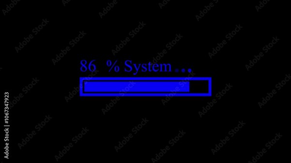 Computer Error System Reboot Message Bad Glitch Effect/ 4k animation of a communication computer error message with system reset digital text blinking.