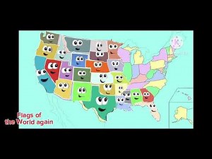 The 50 States Song By Stack the States 2 | Flags of the World Again