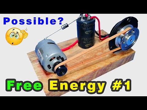 How to make Free Energy Generator self running from a two DC Motors, Free Energy