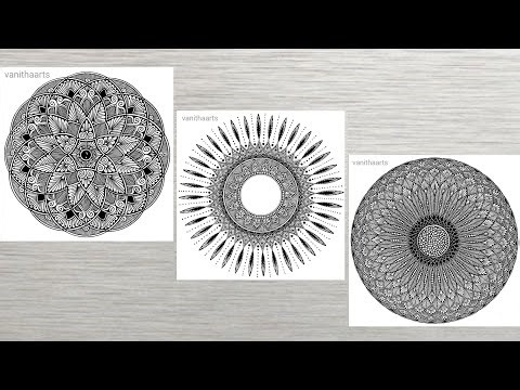 Mandala Art Using Spirograph Technique Step-by-step Tutorial #vanithaarts #spirograph #mandalaart
