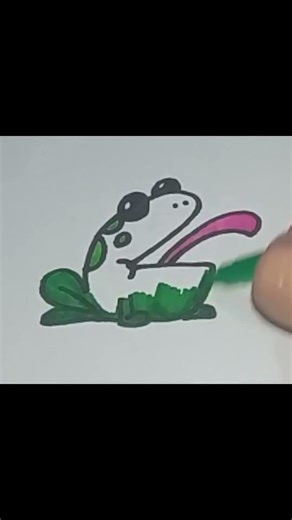 Como desenhar um Sapo de forma bem fácil #shorts #art #viral #viralvideo #drawing #kawaii #draw