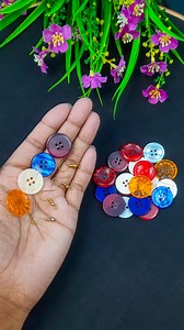 27K views · 65 reactions | DIY button earrings tutorial | cute and easy diy earring idea #highlights | Rana Craft | Facebook