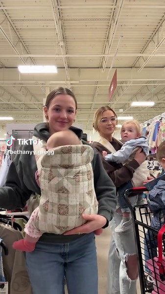 just two moms learning to take the kids out thanks to @Wildbird ✨🫶🏻 #fyp #shopwithme #tjmaxx #wildbird #babycarrier