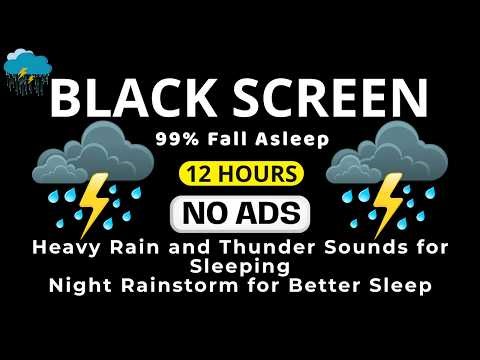 Sleep Certainly In 3 Minutes With Tropical Rainforest & Thunderstorm Sounds | Relaxing Black Screen