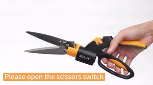 SZHLUX Grass Shears 360-Degree Swivel Blades, Ultra-Sharp Grass Cutter with 5’’ Stainless Steel Blades, Gardening Shears and Plant Cutting Scissors