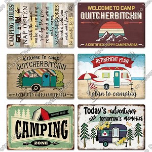 Vintage Camping Rules Metal Sign Funny Camper Tin Plaque Retirement Plan RV Decor Happy Camper Area Camping Zone Outdoor Wall Art Decoration - Etsy Canada