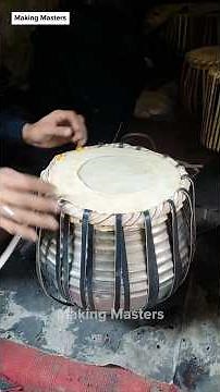Handmade Drum Crafting: Making of Traditional Musical Drum with Steel Bowl #craft #shorts