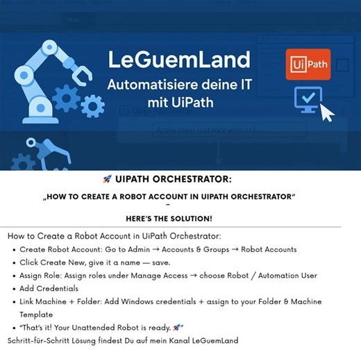 How to Create a Robot Account in UiPath Orchestrator
