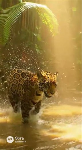 Jaguar Leaps—Capybara Escapes Into the River! 🌧️🐆