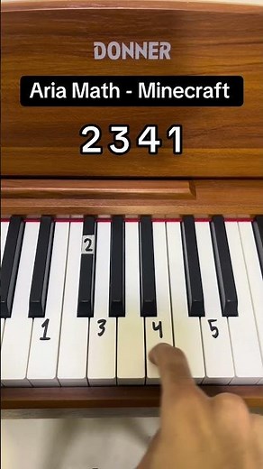 Aria Math Minecraft Easy Piano Turorial #piano #minecraft #tutorial #donnerddp80 #trythis