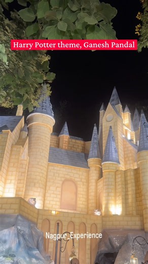 Harry Potter theme, Ganesh Pandal #Shorts #ganeshpandalvideos #Viralreels #Ganpati
