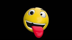 Crazy emoji with transparent background