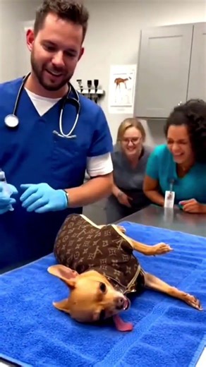 He Was Brave… Until He Saw The Needle 😭🐶#dog #pets #funny #shorts #viral