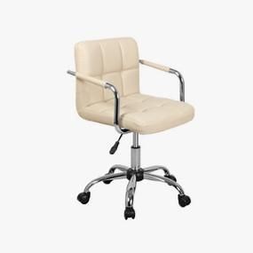 Modern Square PU Leather Foam Height Adjustable Swivel Bar Chair White Bar Stools with Arms and Back Bar Chairs for Dining Room