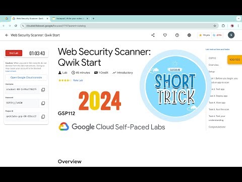 Web Security Scanner: Qwik Start || #qwiklabs || #GSP112 || [With Explanation🗣️]
