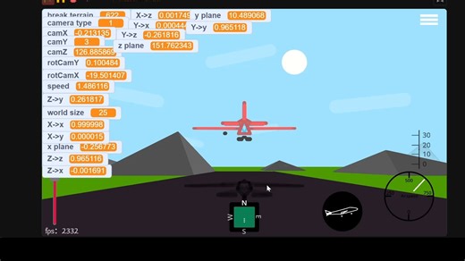 模拟飞行，但scratch