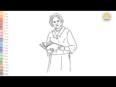 Rachel Carson drawing easy | How to draw Rachel Carson step by step | Outline drawings | art janag