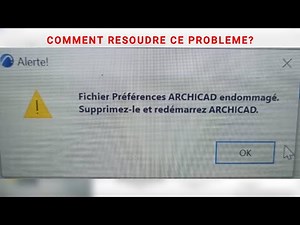 ARCHICAD Preferences file damaged Delete it and restart ARCHICAD