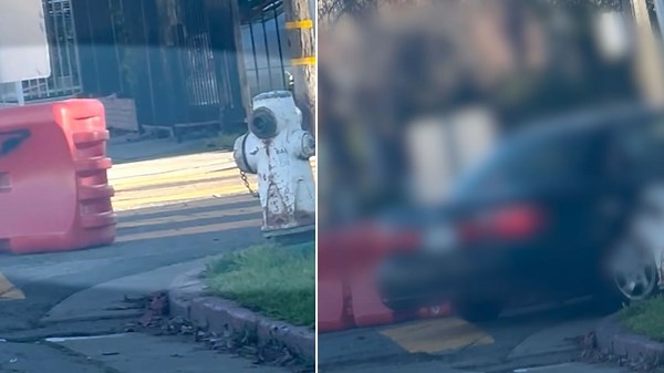 Neighbors say 'pimps' are moving barriers used to block alleged sex workers near Oakland school