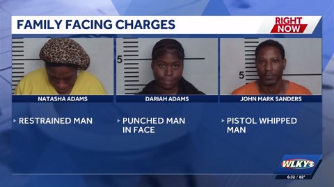 LMPD: Woman arrested with her mom, stepdad after allegedly beating, pistol-whipping man