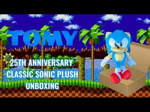 25th Anniversary Tomy Classic Sonic Plush Unboxing
