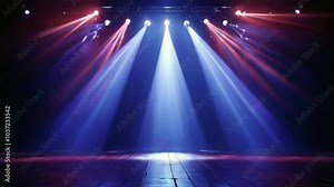 Dynamic Stage Lighting Design A Vibrant Showcase of Motion and Color 4K.