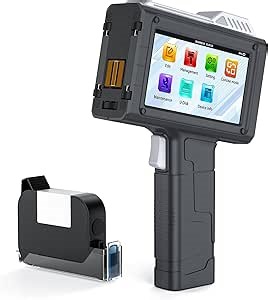 BT-HH6205B Handheld Inkjet Printer - Newly Upgraded Portable Coding Machine with 16H Endurance & 0.5" Height for Date/Logo/QR Code/Barcode/Batch/Serial Numbers on Plastic, Cardboard, Wood, Metal etc.