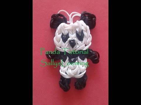 Cute Panda Charm Loom Band Tutorial
