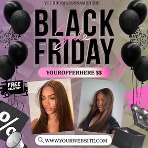 Black Friday Sale Flyer, Cyber Week Sonderverkauf, Cyber Monday Sale, Beauty, Lash, Nails, Hair, Canva - Etsy.de