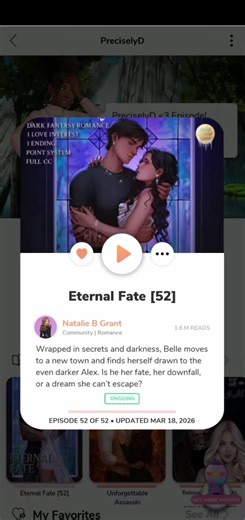 Episode Story: Eternal Fate Author: @nbg.episode My Personal Review: This Episode story has left in awe and eager for more. It's a true gem brimming with creativity, depth, emotion, complexity, suspense, and tension. I absolutely adored how the author nested stories into the main story which such creativity. Nyx never fails to make me laugh.This story is exceptional and of the utmost quality. Recommend: Highly #eternalfate #nbgepisode #episodestories #episodeinteractive #preciselyd_episode