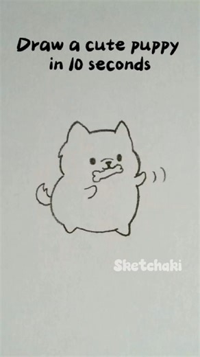 Wait—this puppy is SO easy to draw 🐶✨ #cutedrawing #kawaiidrawing #howtodraw #puppy