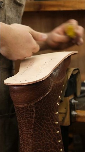 Making $600 boots by hand.